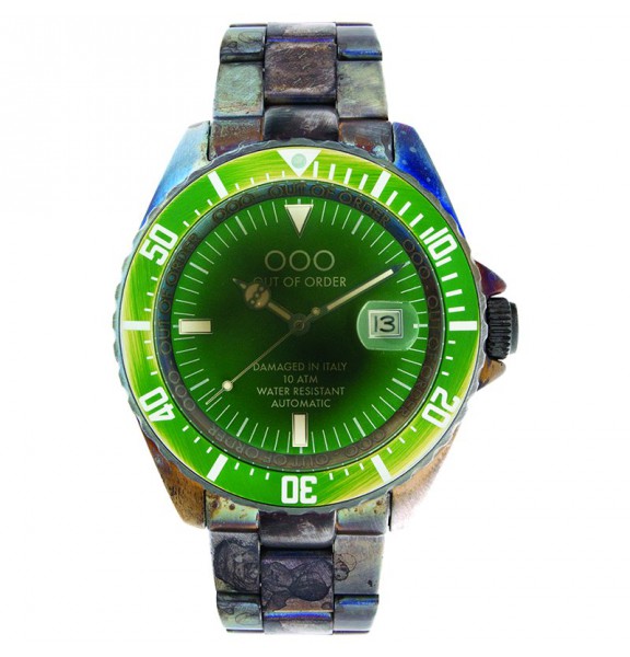 wrist watch automatico green 44mm 3