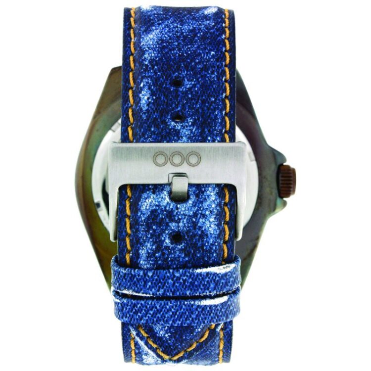 wrist watch quartz dark blue jeans 44mm 2