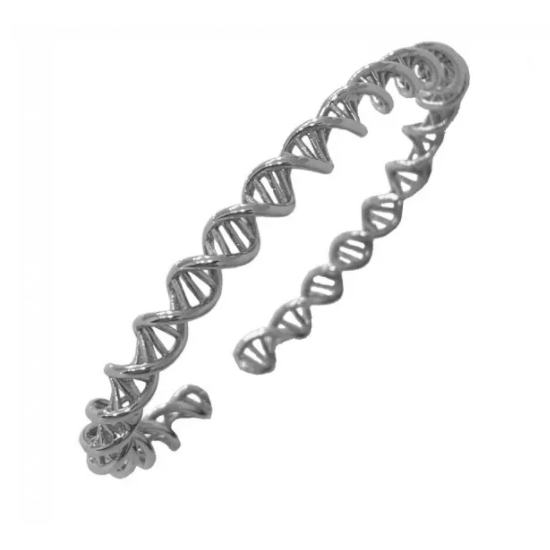 dna bracelet silver 1