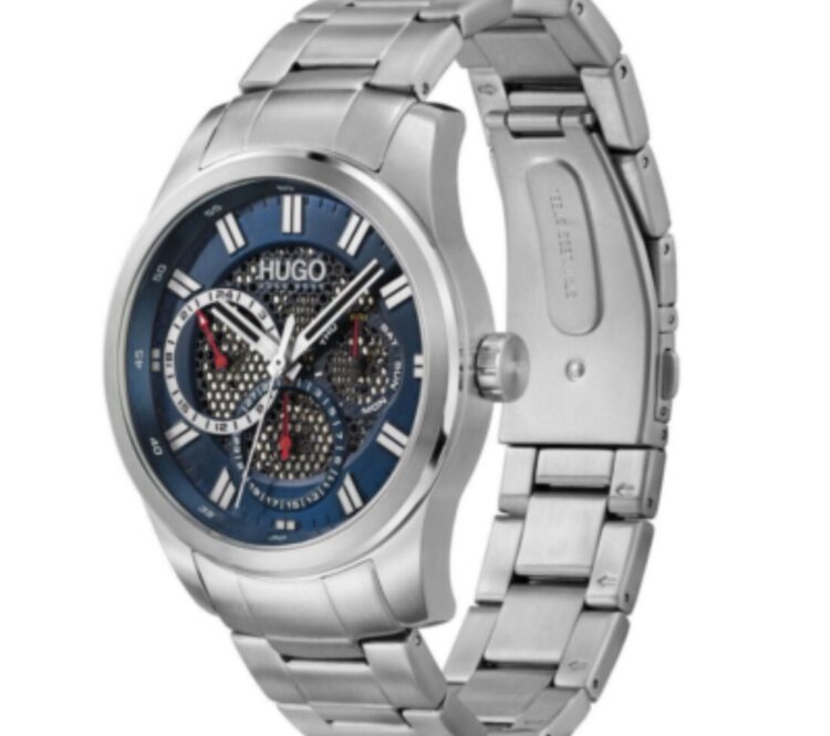 Boss 1530191 Stainless Steel Men’s Watch – Blue Dial with Day & Date