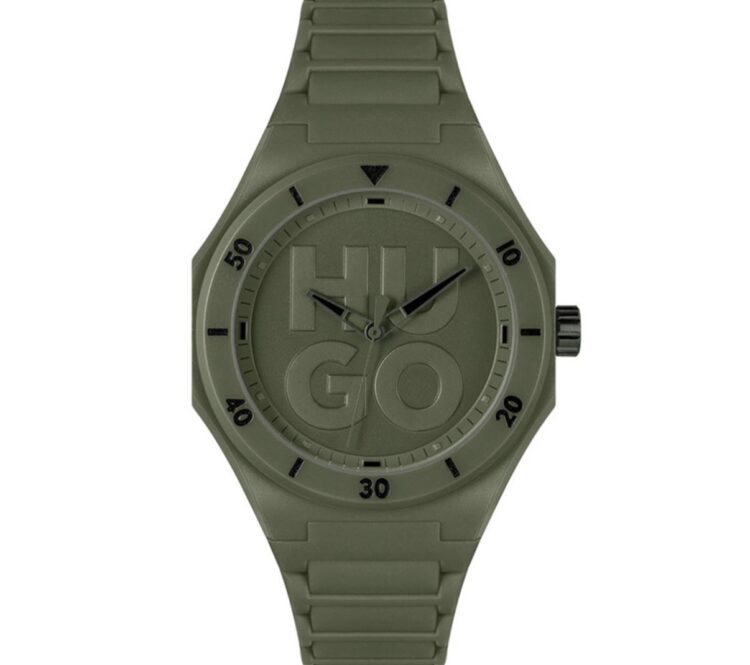 HUGO #Grail 1530327 Men’s Green Silicone Watch