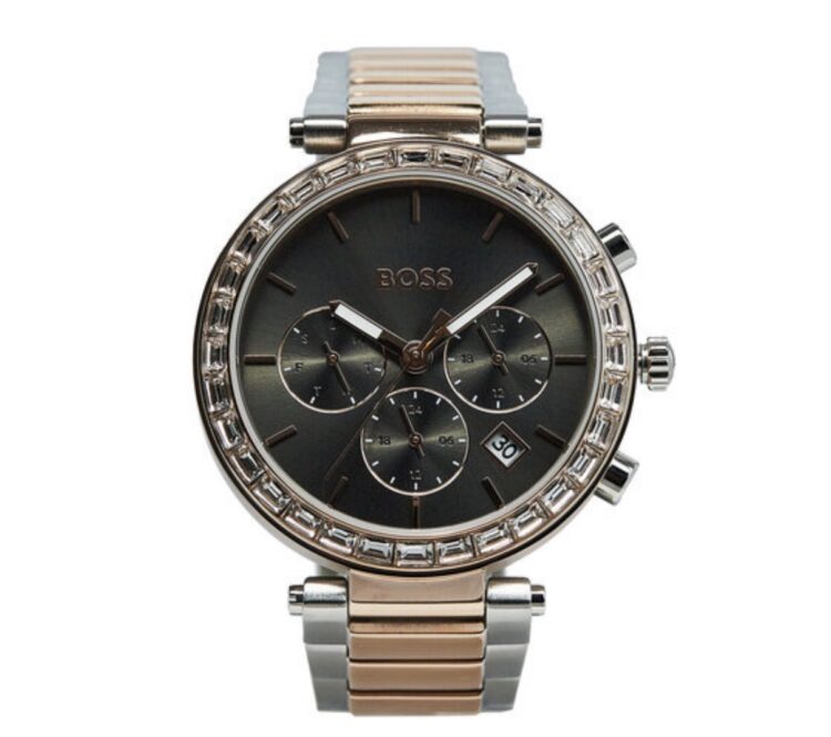 BOSS Andra 1502690 Crystal Bezel Women’s Watch Rose gold / Silver