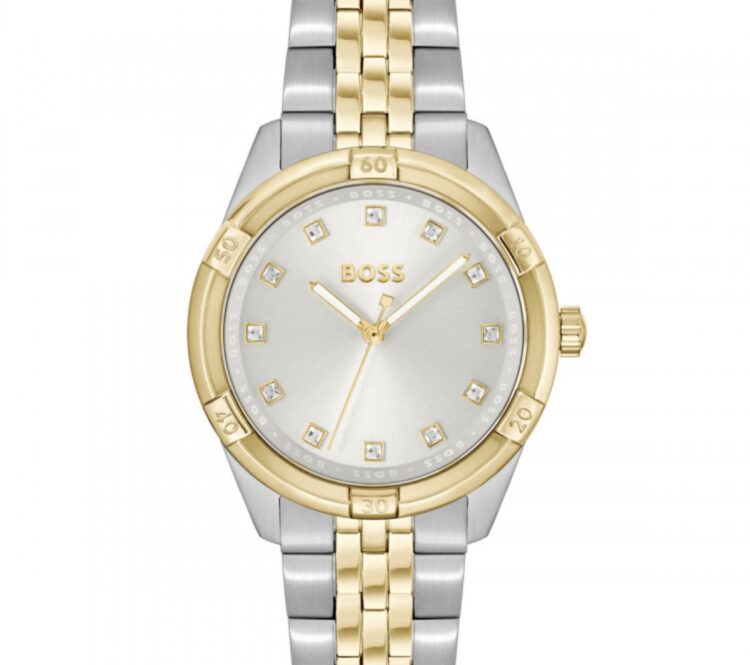 BOSS Rhea 1502700 Women’s Two-Tone Watch – Crystal Hour Markers