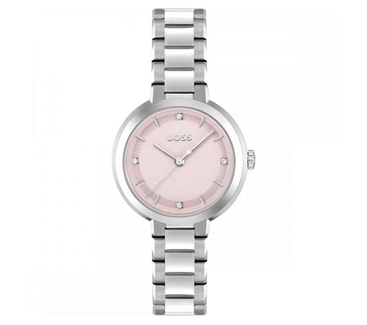 BOSS Sena  Women’s Watch 1502757 – Baby Pink Dial, Stainless Steel Bracelet
