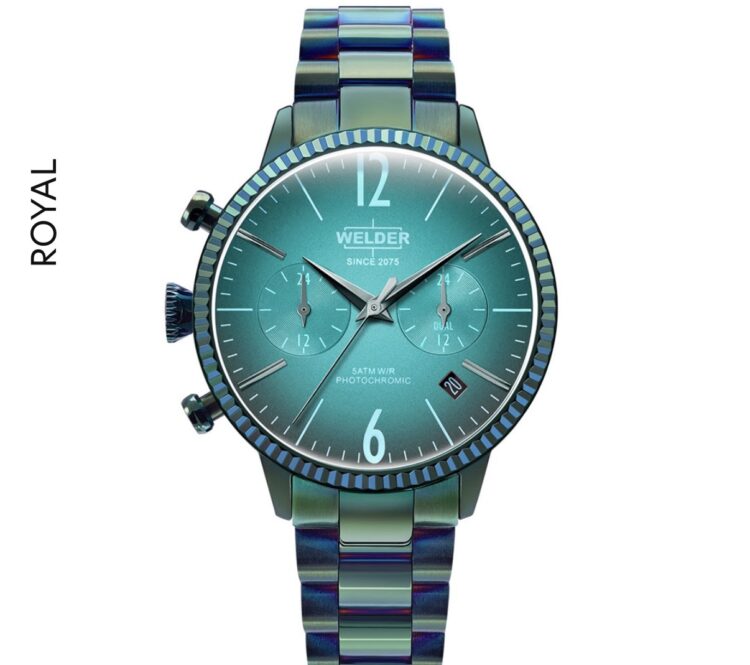 Welder WWRC633 Women’s Watch with Photocromic Dial & Green Stainless Steel Bracelet