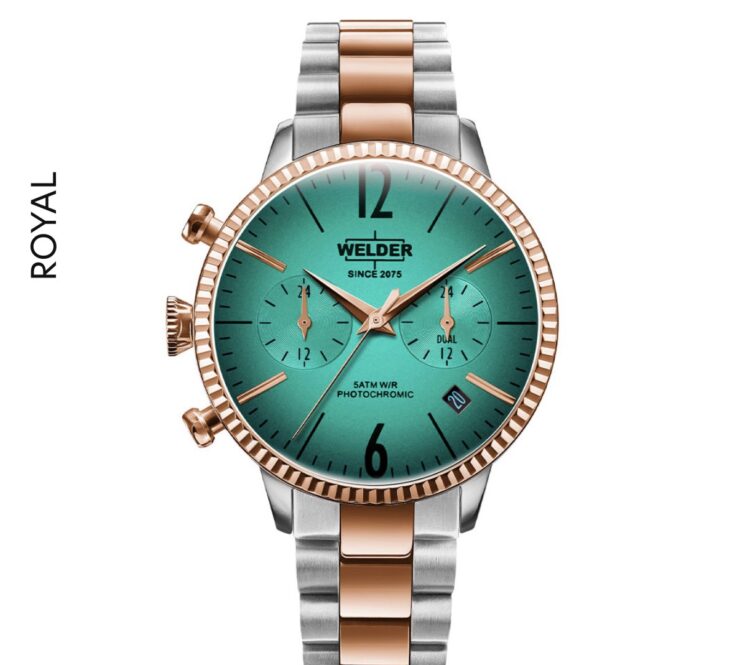 Welder WWRC619 Women’s Watch with Photocromic Dial & Two-Tone Stainless Steel Bracelet