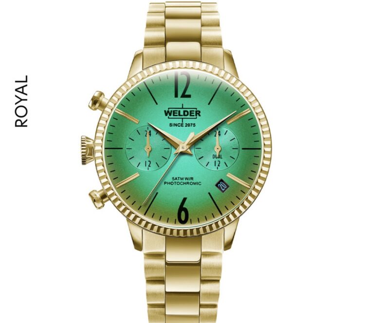 Welder WWRC617 Gold Women’s Watch with Photocromic Dial & Gold Stainless Steel Bracelet